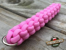 Brelok survivalowy z Paracordu 550 o splocie "Box Knot", kolor "Pink"