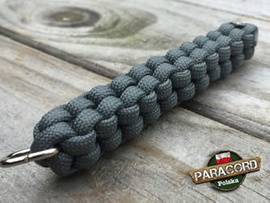 Brelok survivalowy z Paracordu 550 o splocie "Box Knot", kolor "Gun metal"