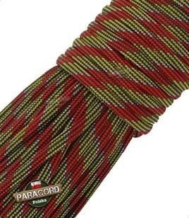 Paracord 550, kolor: Red Yellow Black Camo - linka spadochronowa z siedmioma rdzeniami