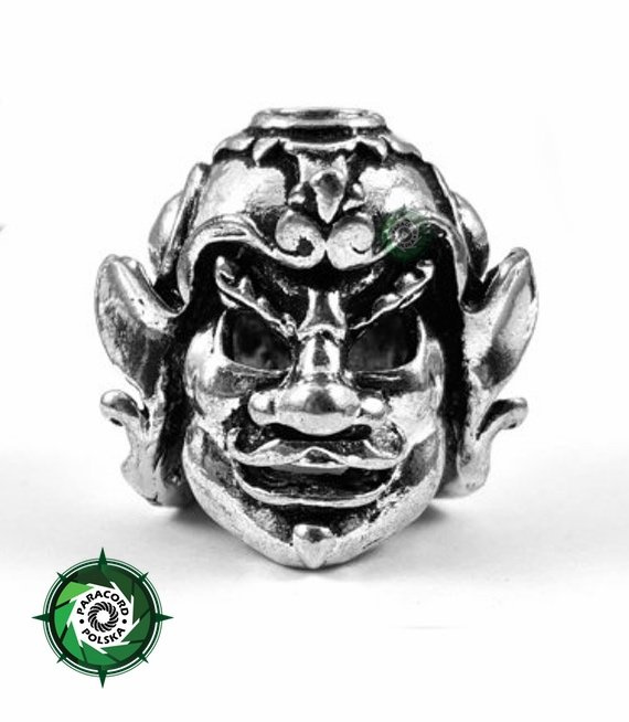 Samurajska zawieszka duża ze stopu metalu przeznaczona do wyrobów z Paracordu