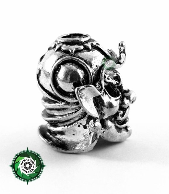 Samurajska zawieszka duża ze stopu metalu przeznaczona do wyrobów z Paracordu