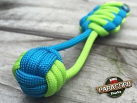 Brelok survivalowy Monkey's Fist "Pięść Małpy", kolor "Sky blue - Fluor green"
