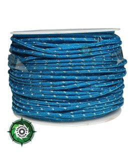 Paracord P3 Cord, kolor: Sky Blue reflective - mocna poliestrowa linka o średnicy 2,5 mm.