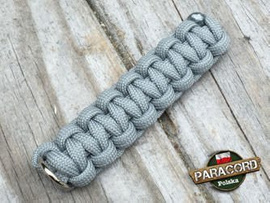 Brelok survivalowy z Paracordu 550 o splocie "Cobra", kolor "Neutral grey"