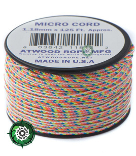 Micro Cord, kolor: Light Stripes - mocna poliestrowa linka o średnicy 1,18 mm.