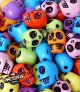 Czaszka akrylowa, kolor: Mix, przeznaczona do wyrobów z Paracordu