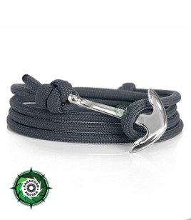 Bransoleta z Paracordu typ: "Ocean", kolor: "Gun Metal"