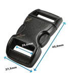 Bransoleta z Paracordu typ "Advanced X-Cobra" na klamrze typu: Fastex 20 mm