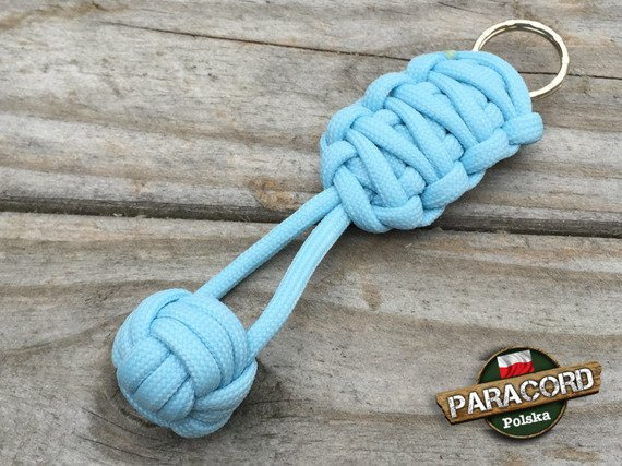 Brelok survivalowy Monkey's Fist "Pięść Małpy", kolor "Cristal bluw"