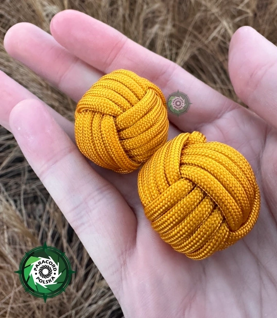 Ciężkie kule Baoding z paracordu | Rehabilitacja dłoni. Ręcznie wykonane kule medytacyjne | Narzędzie do relaksu i redukcji stresu