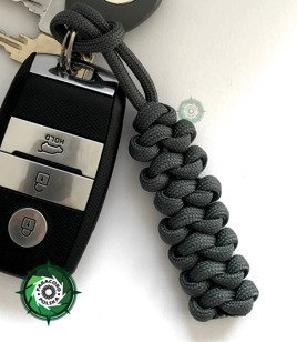 Zipper-Pull z paracordu o splocie "Emperor's Snake" długość 60-65 mm. Idealny brelok do kluczy