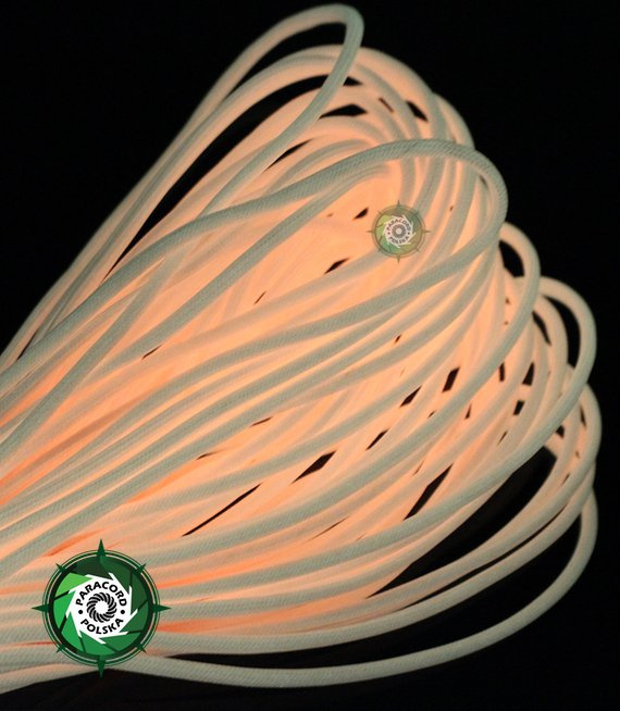 Paracord 550 Fosforescencyjny, kolor: Light Pink - linka spadochronowa z siedmioma rdzeniami