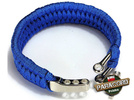 Bransoleta survivalowa z Paracordu typ "Extreme", z wplecioną metalową regulowaną szeklą, kolor "Blue"