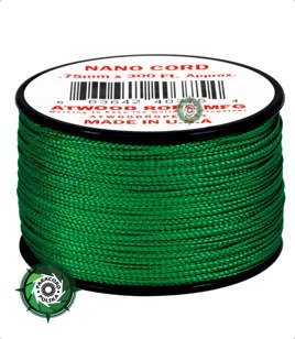 Nano Cord, kolor: Green - mocna poliestrowa linka o średnicy 0,75 mm.