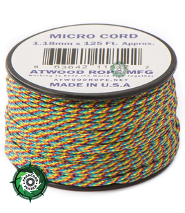 Szpulka linki Micro Cord o długości 38,1 metra, kolor: Jamaican - mocna poliestrowa linka o średnicy 1,18 mm.