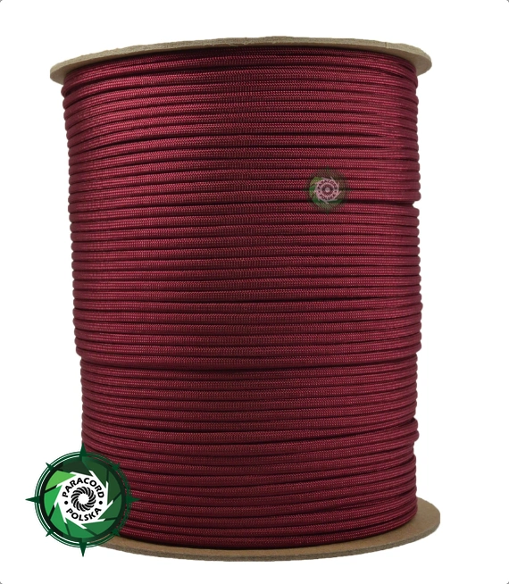 Szpula linki Paracord 550 o długości 304,8 metra, kolor: Dark Red