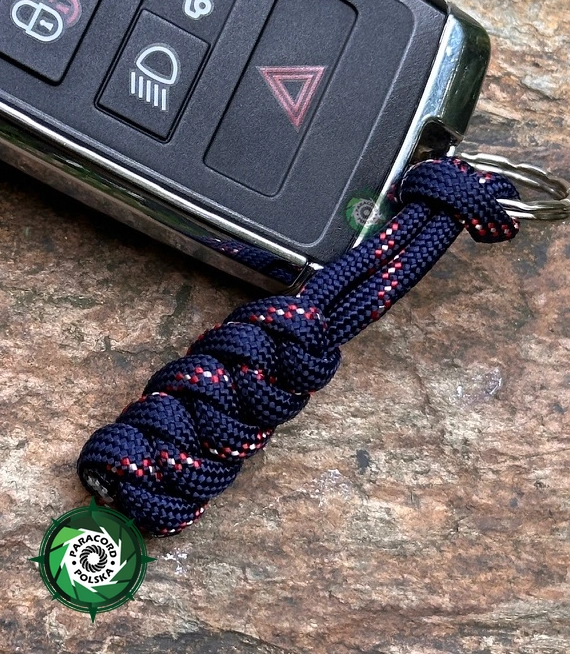 Zipper-Pull z paracordu o splocie "Emperor's Wild" Idealny brelok do kluczy