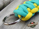Brelok survivalowy Monkey's Fist "Pięść Małpy", kolor "Acid blue - Yellow"